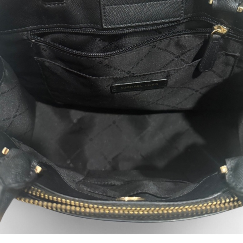 Michael Kors Black Saffiano Satchel - Picture 7 of 10